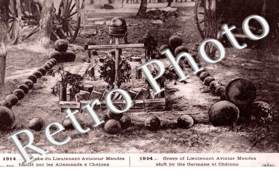 Tombe du Lieutenant Aviateur Mendes fusille par les allemands