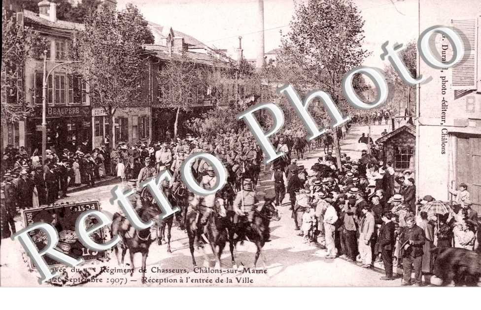 arrivee du 5eme regiment - 26 septembre 1907