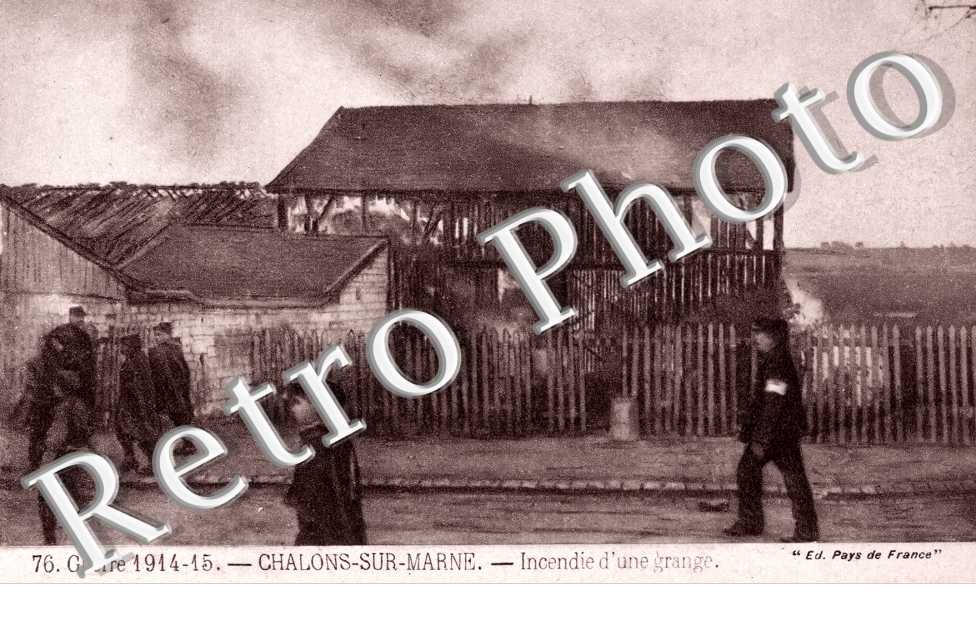 Incendie d'une grange