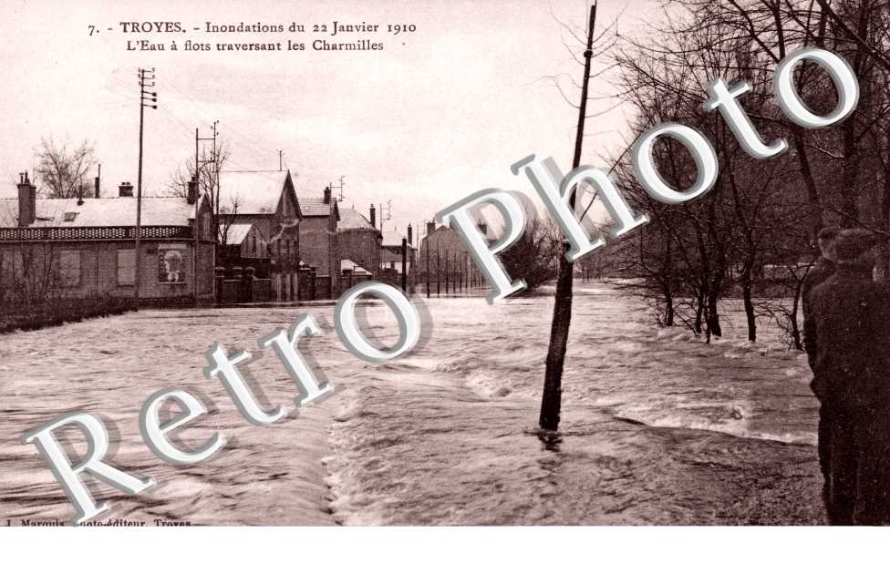 les Charmilles Inondations du 22 janvier 1910, l'Eau a flots