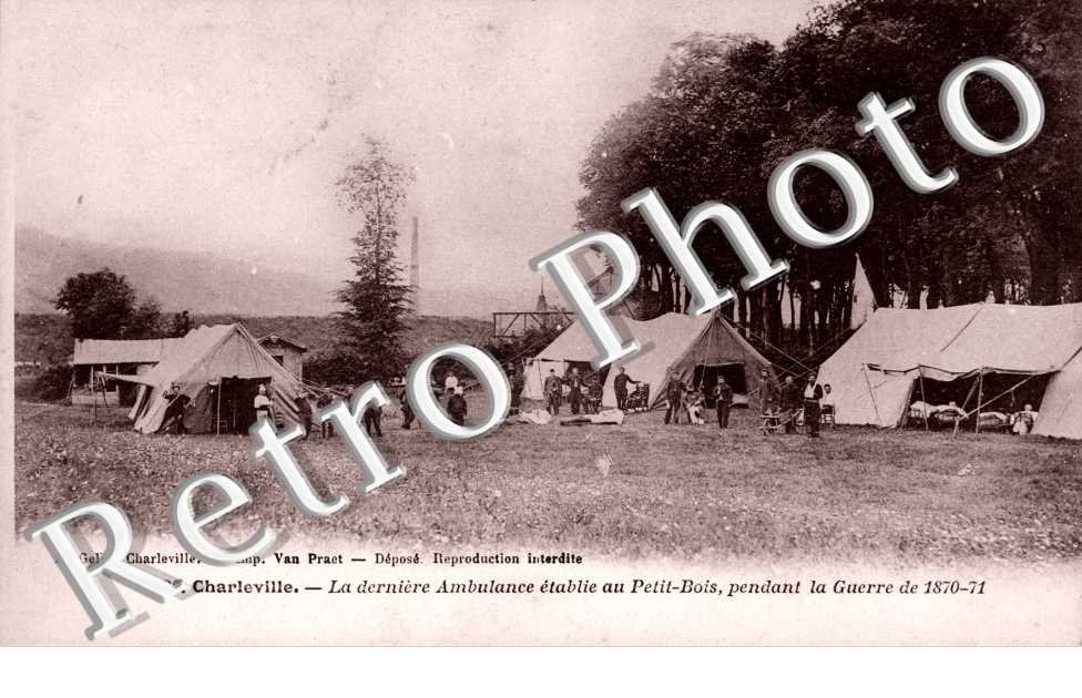 la derniere ambulance etablie au Petit-Bois, pendant la guerre de 1870-1871