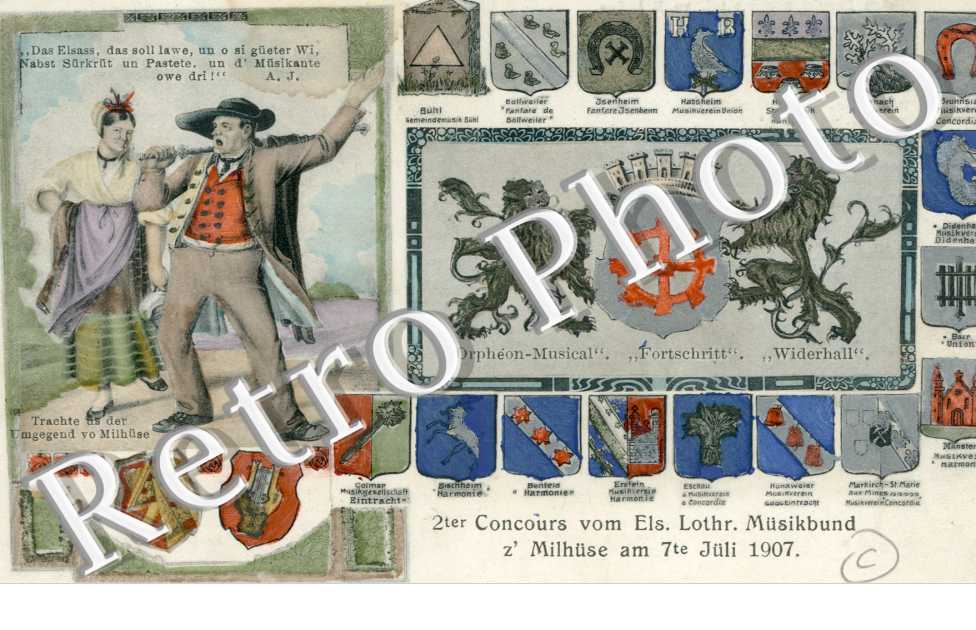 Concours musical, carte fantaisie