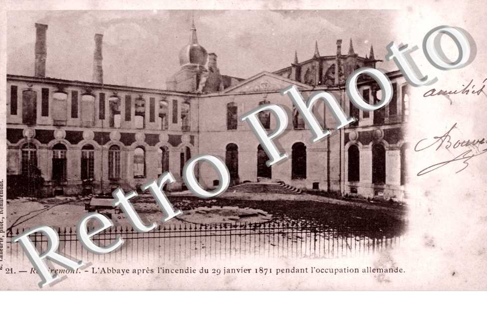 Abbaye apres l'incendie du 29 janvier 1871 pendant l'occupation allemande