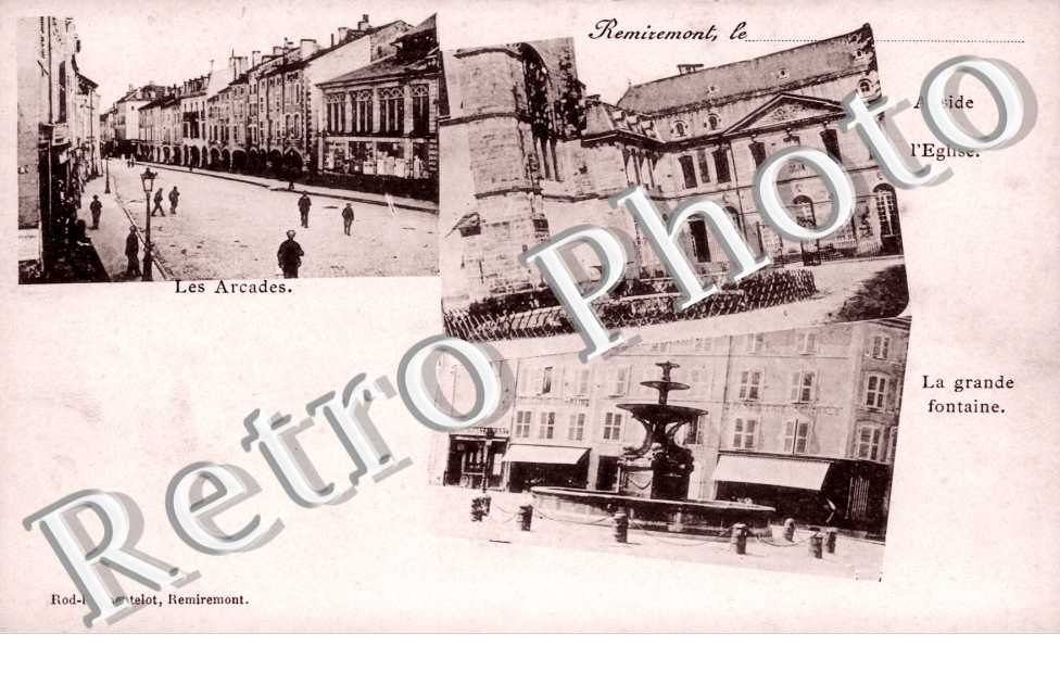 Les Arcades, Abside de l'Eglise et la Grande Fontaine