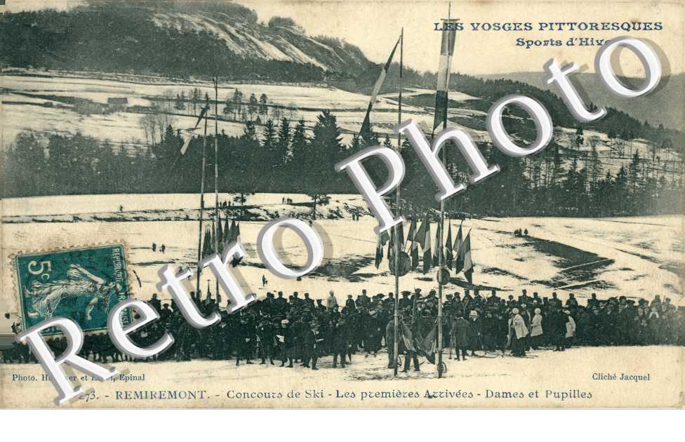 Sports d'Hiver, Concours de Ski, Les Premieres arrivees, Dames et Pupilles