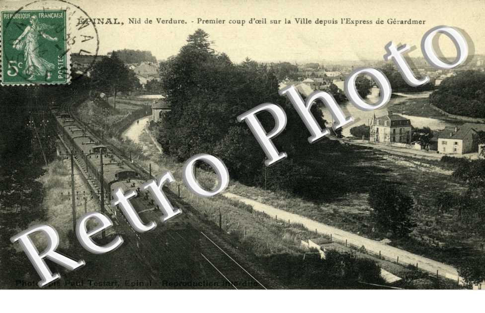 premier coup d'oeil sur la ville depuis l'express de Gerardmer
