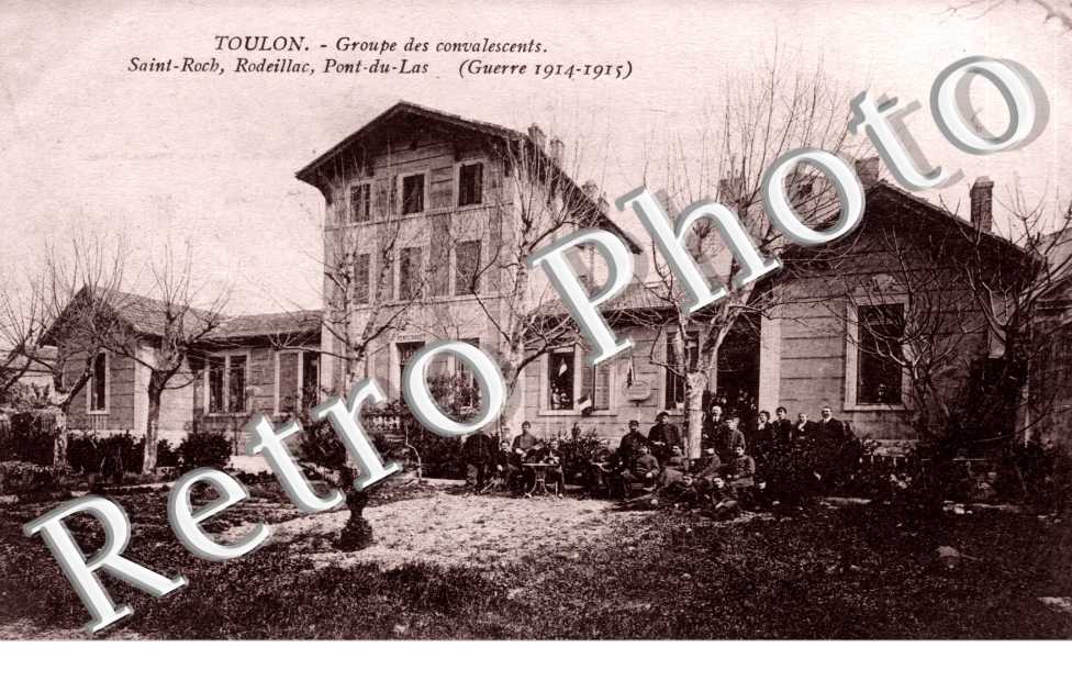 groupe des convalescents  Saint Roch Rodeillac Pont du Las Guerre 1914-1915