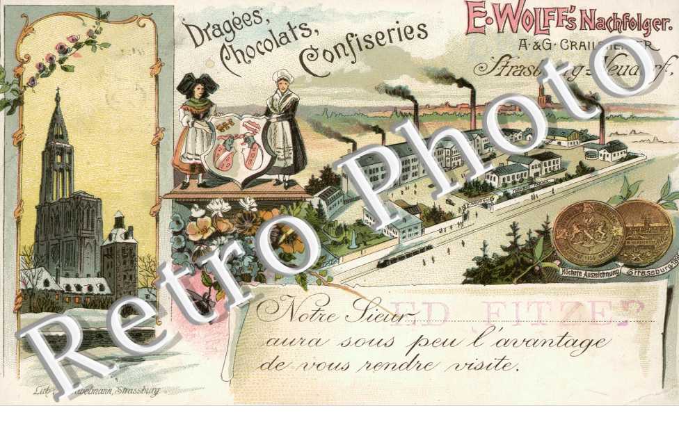 NEUDORF - Bonbon-Fabrik, E.Wolff's Nachfolger