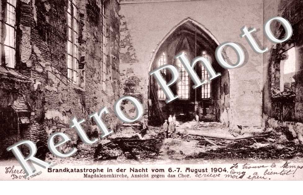 Brandkatastrophe in der Nacht vom 6-7. August 1904, Magdalenenkirche