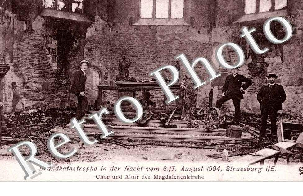 Brandkatastrophe in der Nacht vom 6-7 August 1904, Chor und Altar des Magdalenenkirche