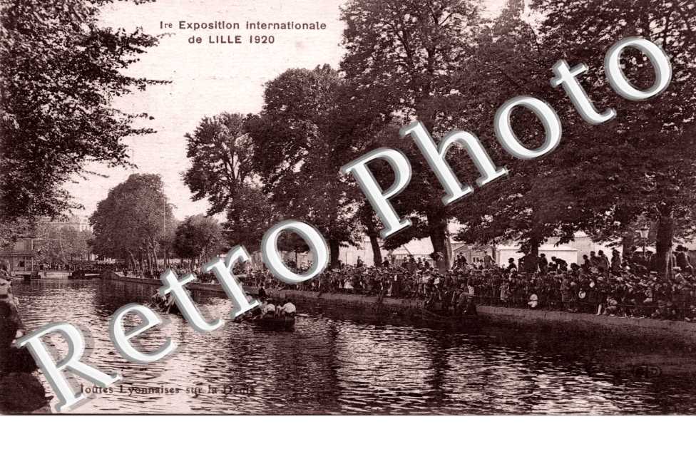 1ere exposition internationale de Lille 1920- joutes Lyonnaises sur la Deule