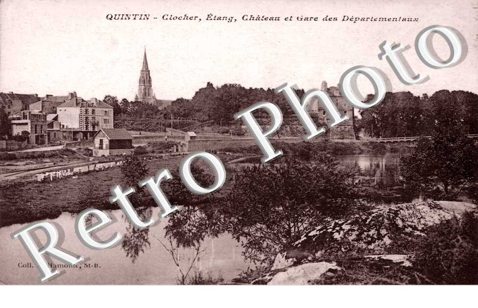 Clocher, Etang, Chateau et Gare
