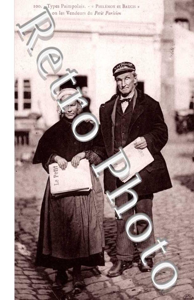 types Paimpolais " Philemon et Baucis " ou les vendeurs du Petit Parisien