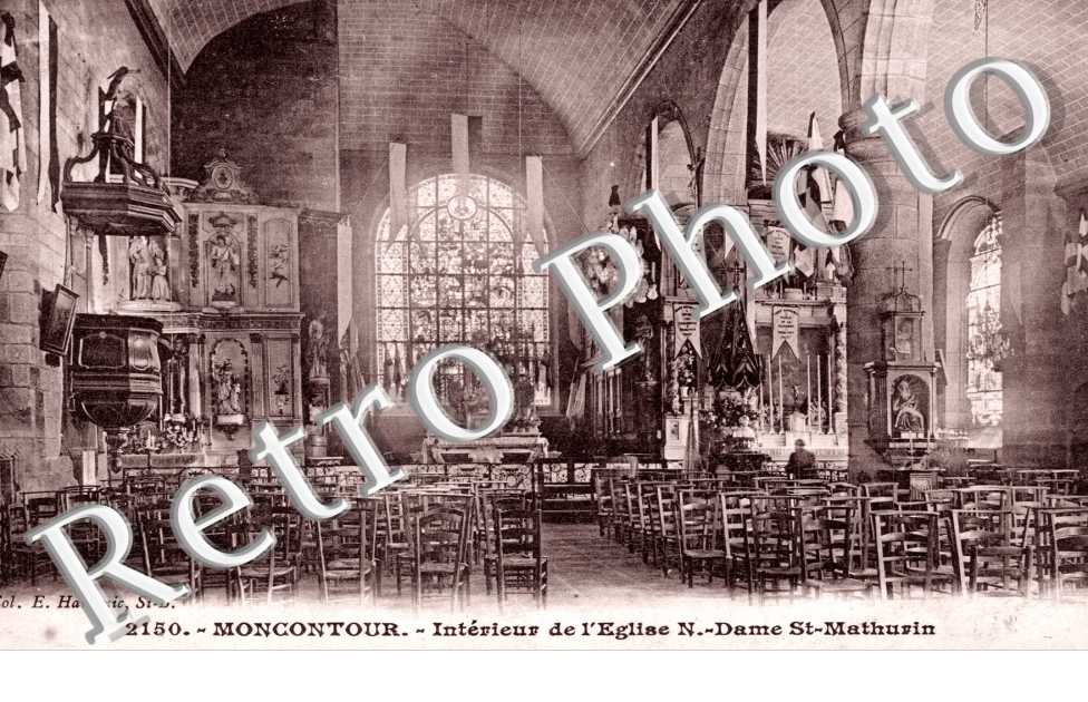 interieur de l'Eglise N-Dame St Mathurin