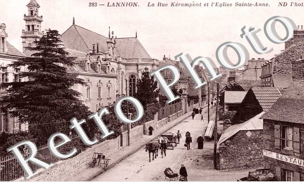 Rue Kerampont et l'Eglise Sainte Anne