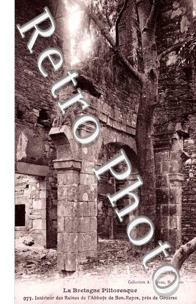 Interieur des Ruines de l'Abbaye de Bon Repos
