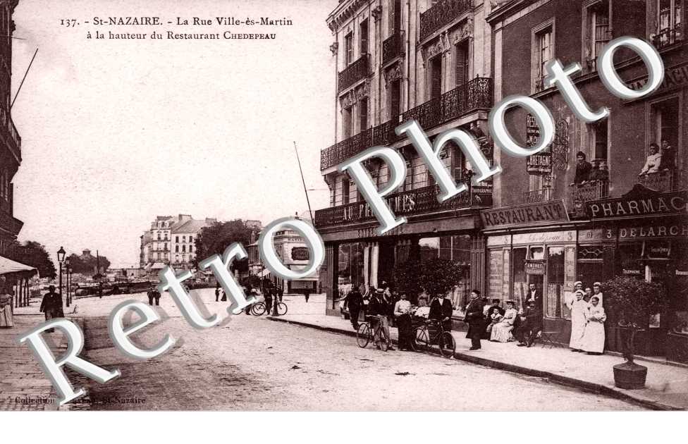 la rue Ville-es-Martin a la hauteur du Restaurant Chedepeau