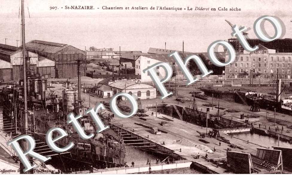 chantier et atelier de l'atlantique le diderot en cale seche