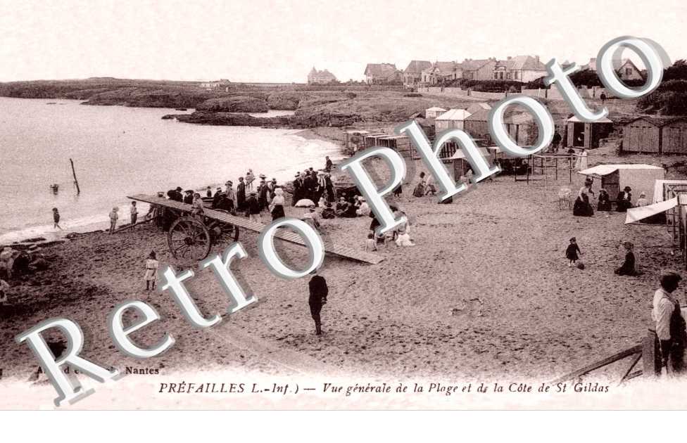 Vue generale de la Plage et de la Cote de St Gildas