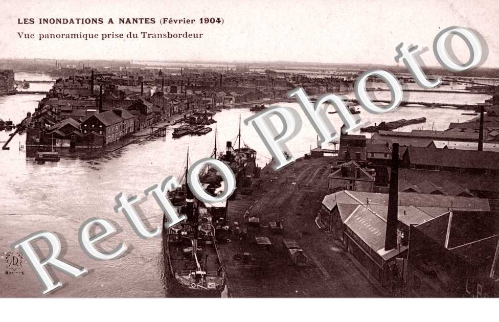 les inondations fevrier 1904  vue prise du transbordeur