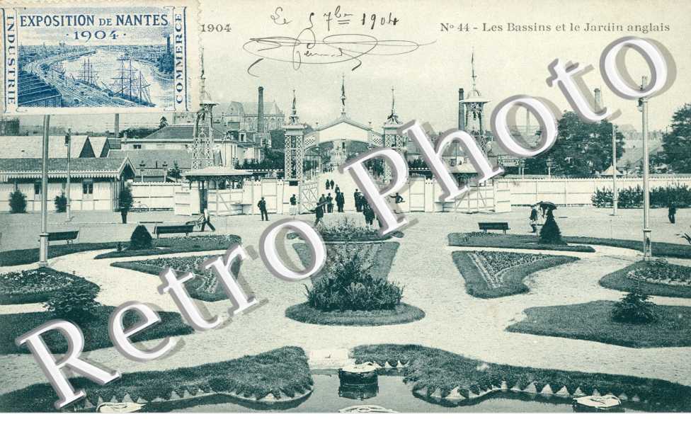 exposition  1904  Les bassins et le jardin anglais