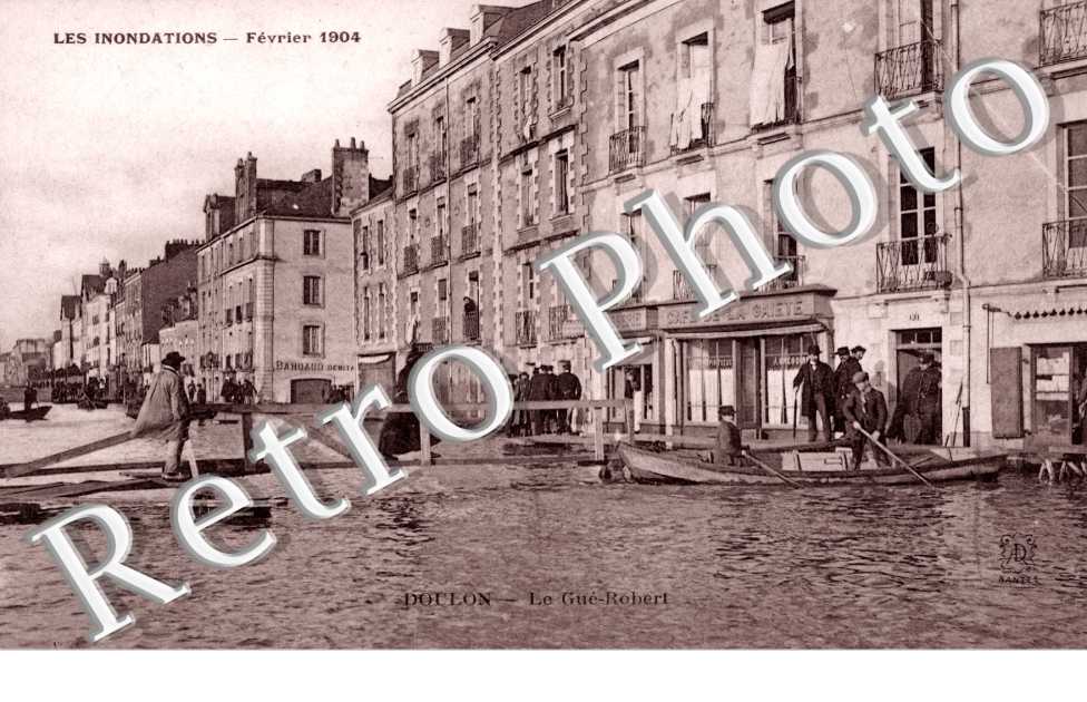 DOULON  les inondations fevrier 1904 Le  Gue-Robert