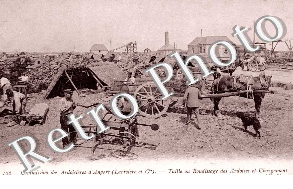 Taille ou Rondissage des Ardoises et chargement