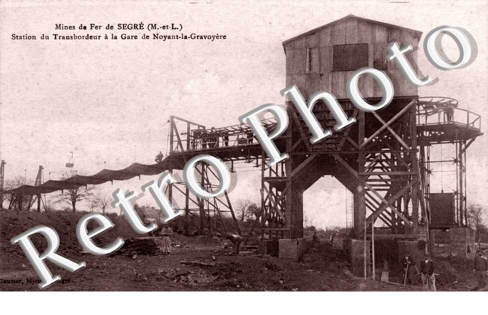 mines de fer, station du transbordeur a la gare de noyant la gravoyere