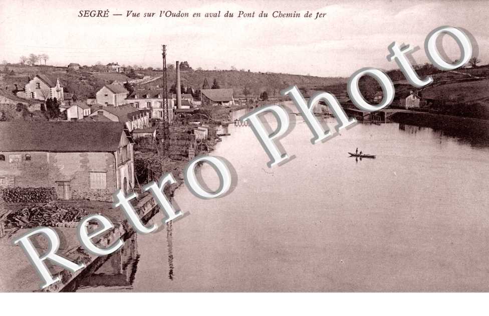 Vue sur l'Oudon et du Pont de Chemin de Fer