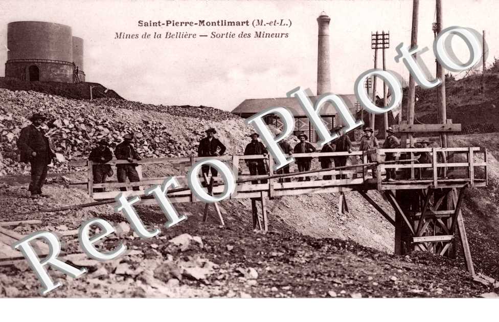 Mines de la Belliere - sortie des mineurs