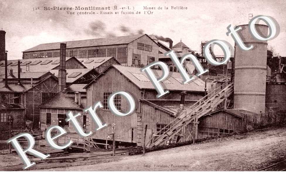 Mines de la Belliere, Vue generale, Essais et fusion de l'Or