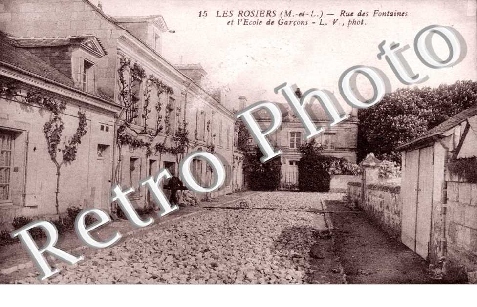 Rue des fontaines  et l'ecole des garcons