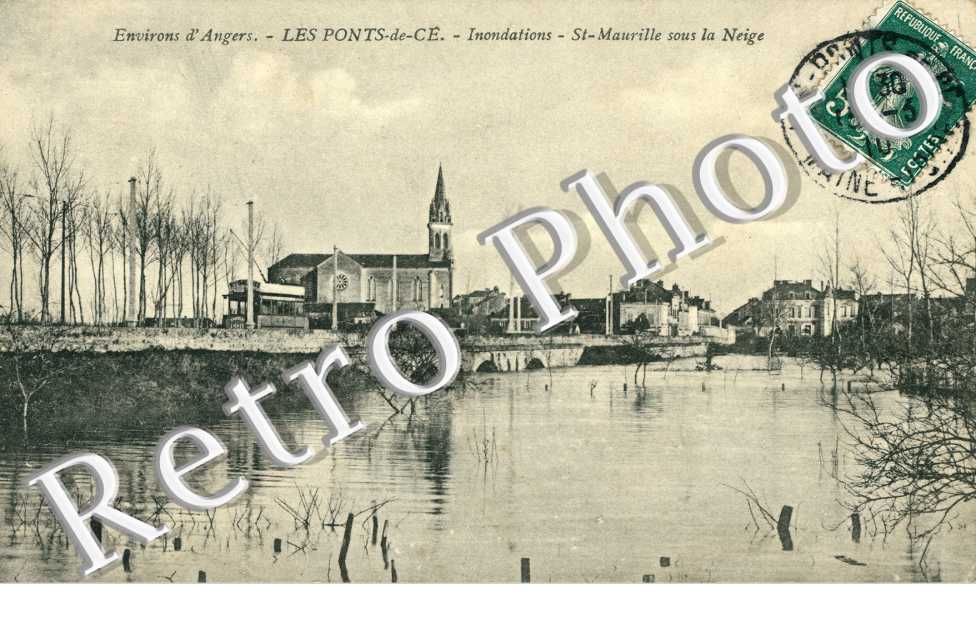 Inondations Saint Maurille sous la neige