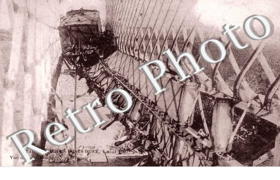 catastrophe août 1907, vue du pont