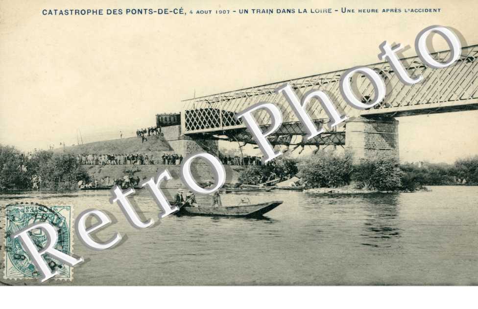 Catastrophe du 4 aout 1907, un train dans la Loire