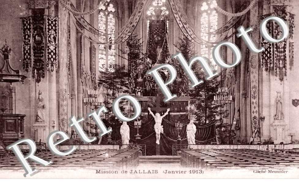 Mission de Jallais, janvier 1913 - intérieur de l'église