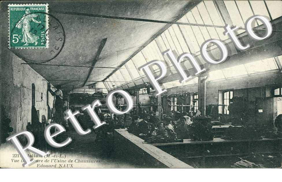 Vue interieure  de l'usine de chaussures - Edouard Naux