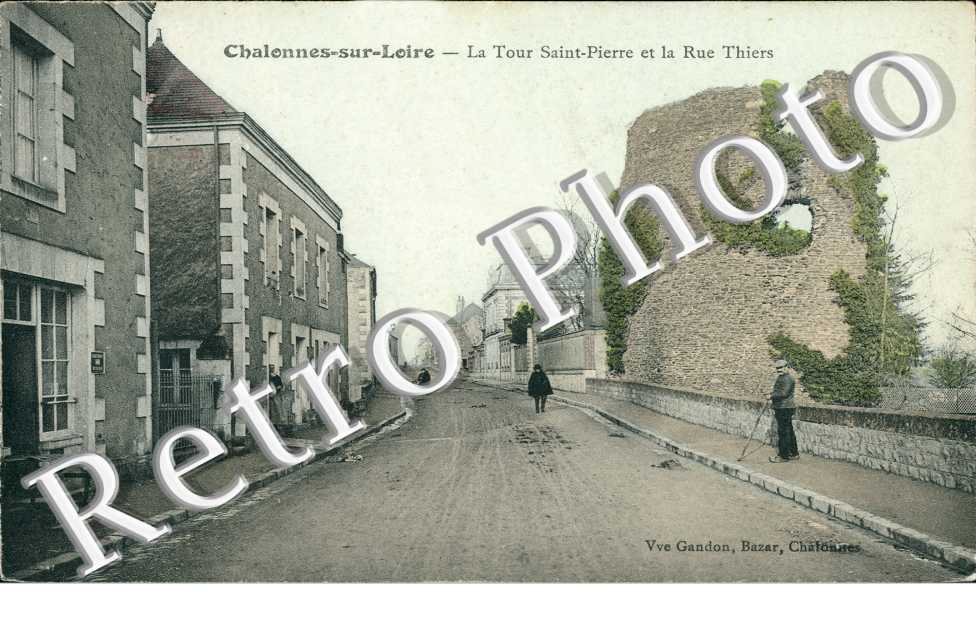 la tour saint pierre et la rue Thiers (couleur)