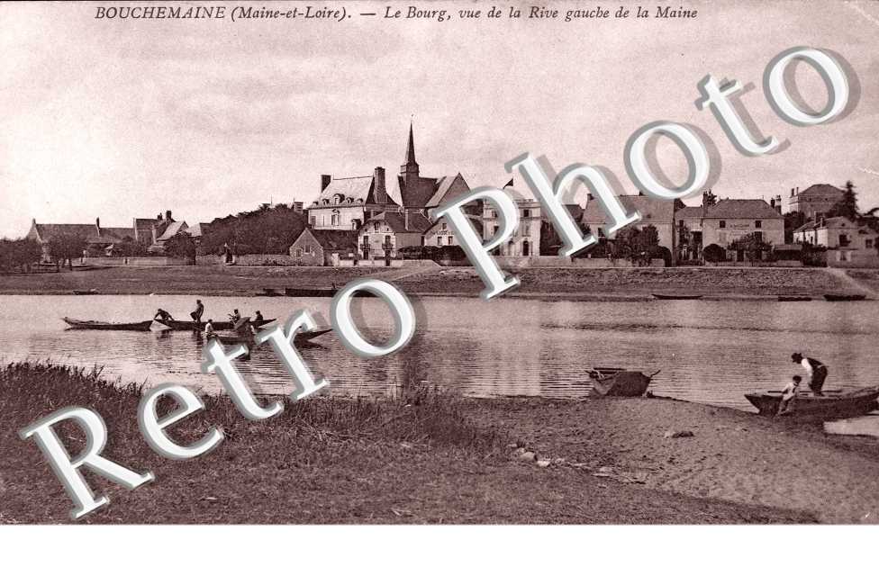 le bourg vue de la rive gauche de la maine