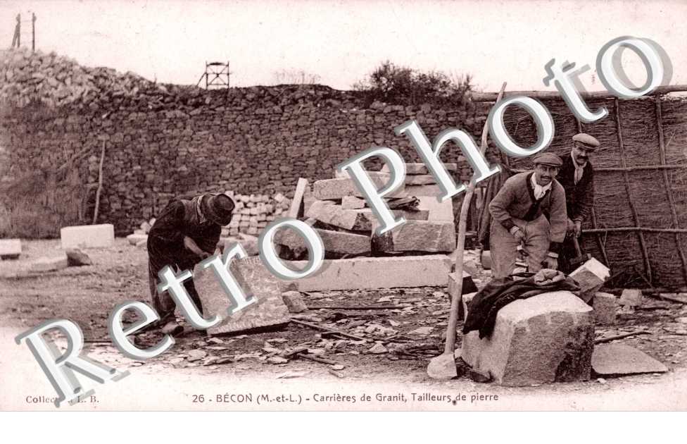Carrieres de granit, Tailleurs de pierre