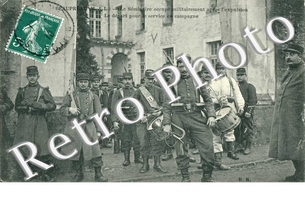 le seminaire occupe militairement apres l'explusion, le depart pour le service en campagne