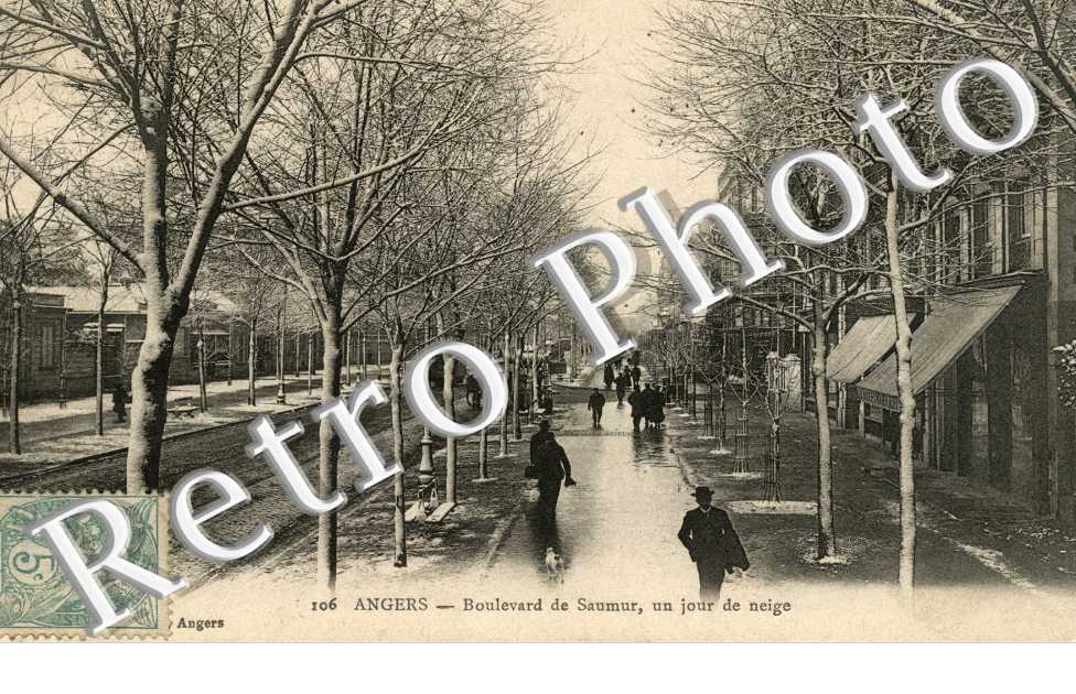 Boulevard de Saumur un jour de neige
