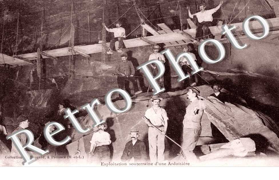 Societe des Ardoisieres de l'Anjou, Debitage des blocs