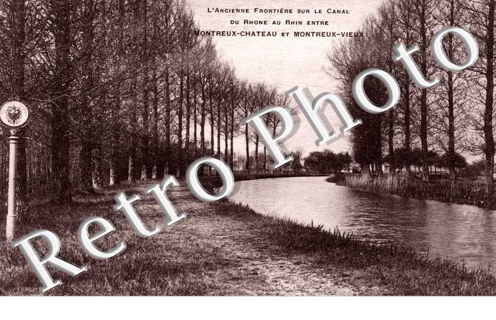 l'ancienne frontiere sur le canal du Rhone au Rhin entre Montreux-Chateau et Montreux-Vieux