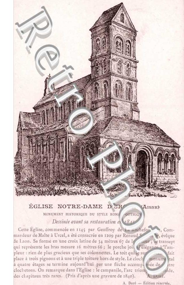 Eglise Notre Dame d'Urcel - Dessin
