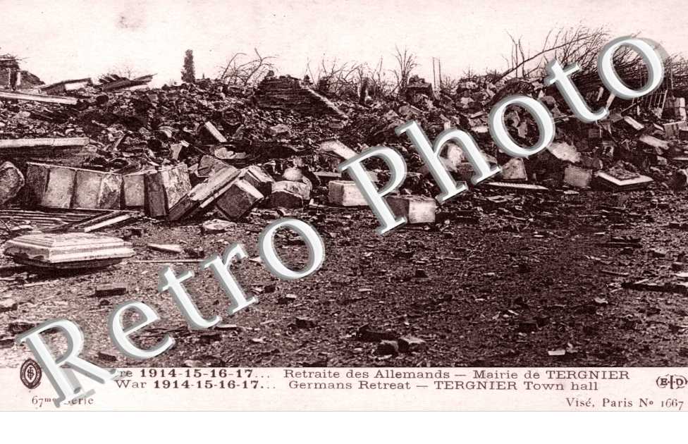 RUines apres la retraite des allemands