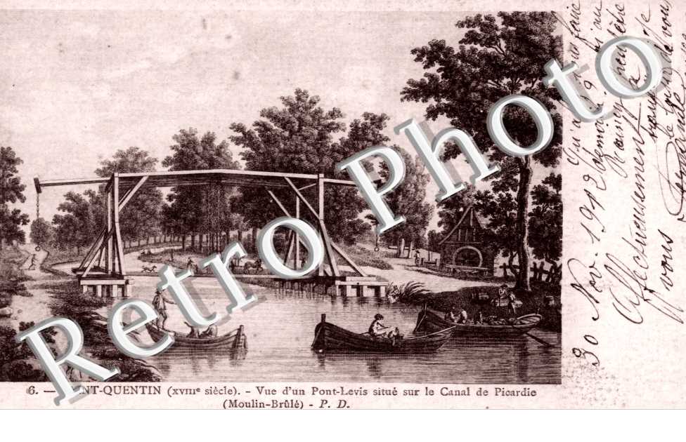 Vue d'un Pont Levis sur le Canal de Picardie