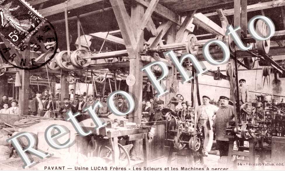 Usine Lucas Freres - Les scieurs et les machines a percer