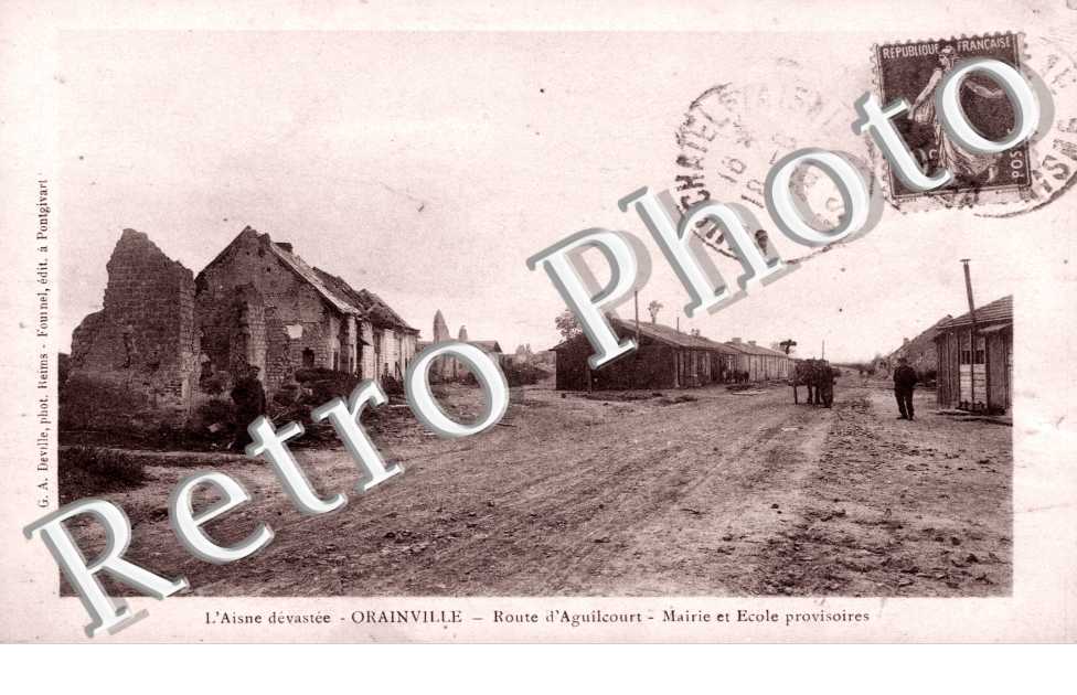 Route d'Aguilcourt, Mairie et Ecole provisoires
