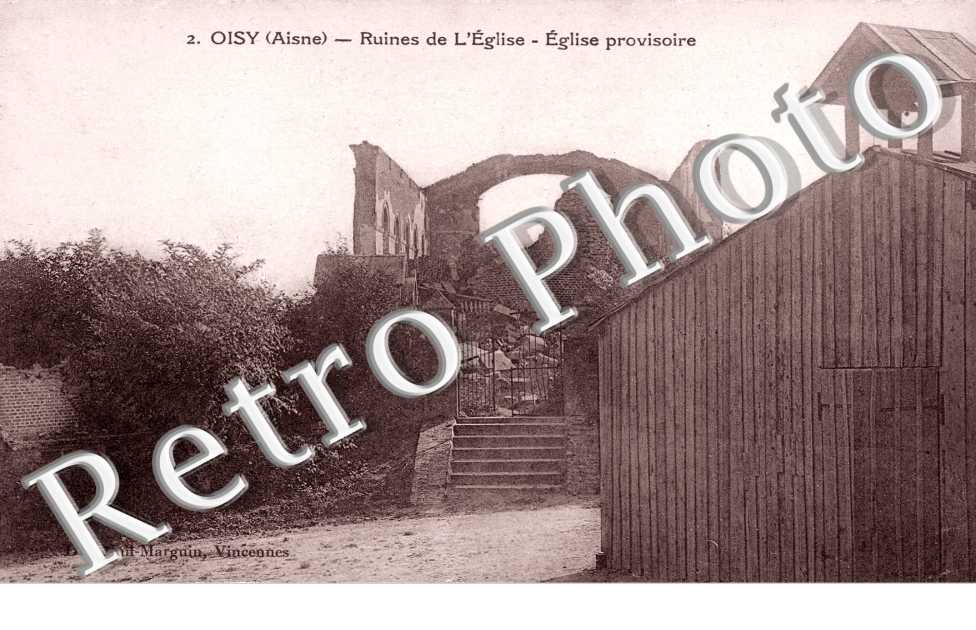 L'Eglise en ruines et Eglise provisoire
